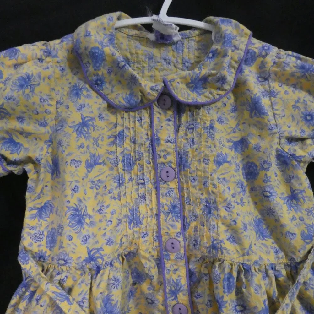 CORNELLOKI | size 3/4 | Vintage Floral Button-Up Dress | Pockets | Short Sleeves - Picture 4 of 16